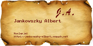 Jankovszky Albert névjegykártya